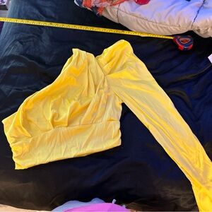 Fashion Nova Yellow Crop Top